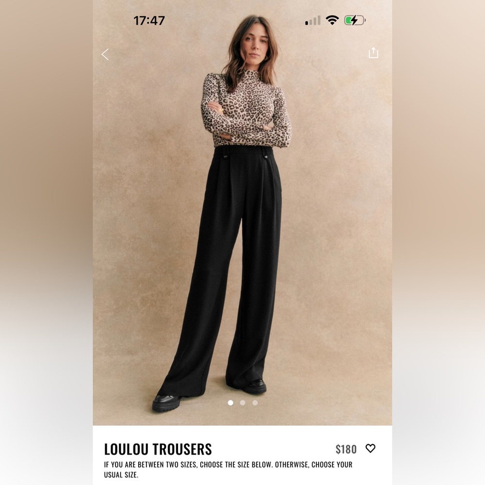 Sezane Loulou trousers size 6 (38). Excellent condition.